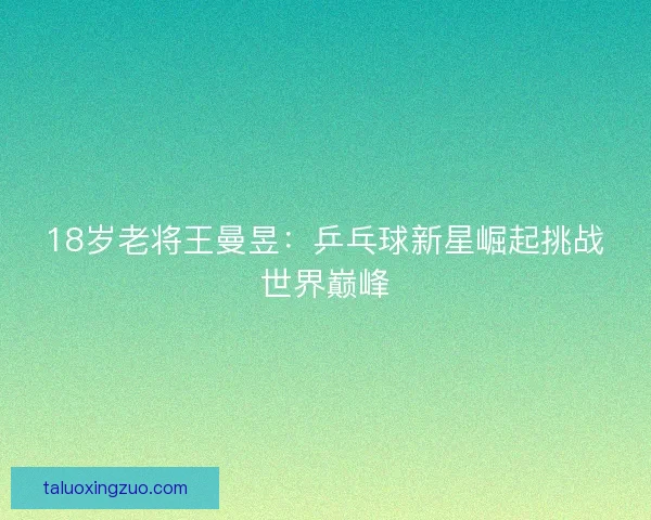 18岁老将王曼昱：乒乓球新星崛起挑战世界巅峰
